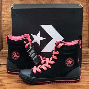 Converse Chuck‎ Taylor Hi Rise Boot X Hi Black Hot Punch Almost Black